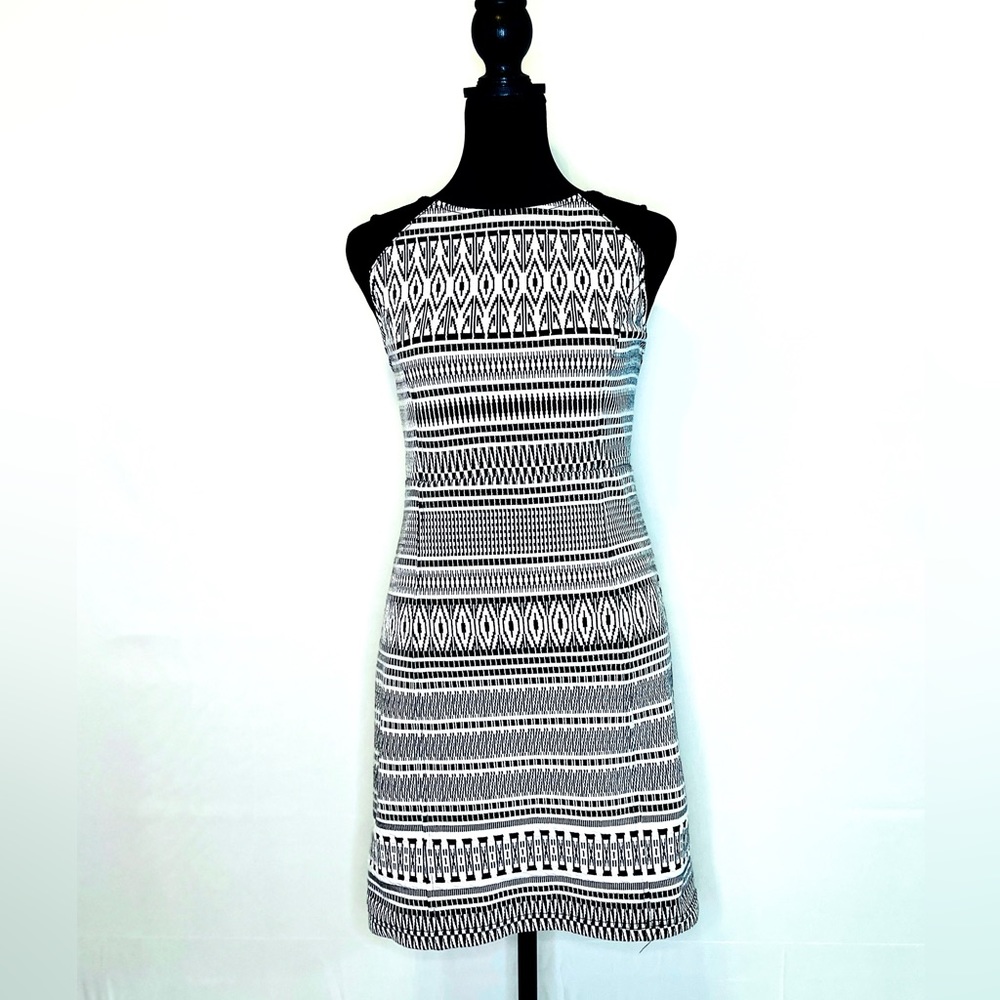 Sanctuary B&W Patterned Fitted Dress